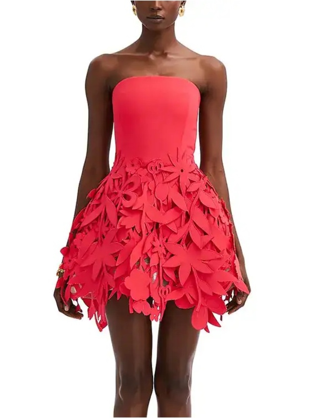 NWT Oscar de la Renta Strapless Papercut Mini Cocktail Dress $9,490 - Size US 10